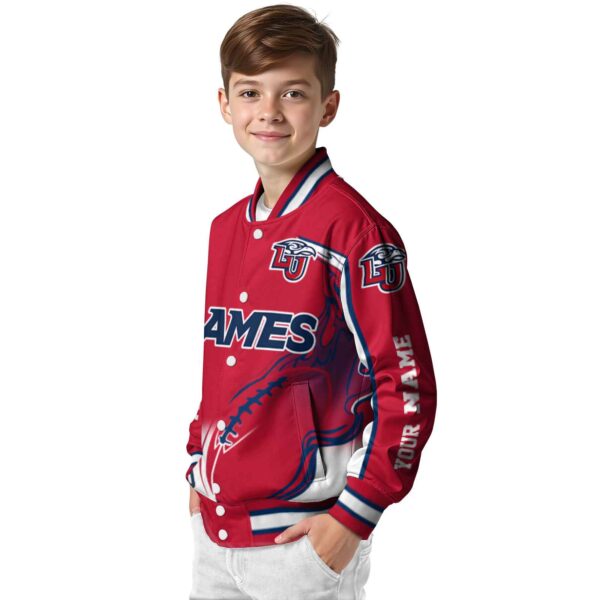 custom liberty flames flaming football red white jacket trendy jacketwow