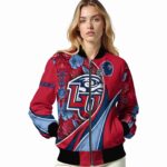 custom liberty flames floral print red jacket best selling jacketwow