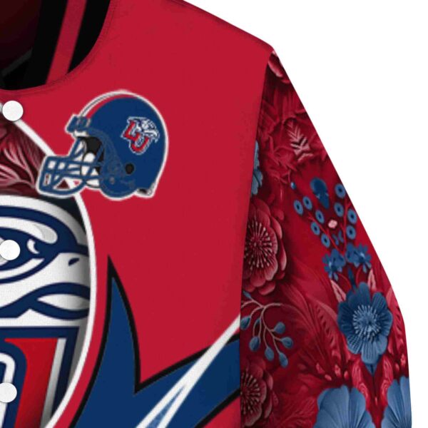 custom liberty flames floral print red jacket premium grade jacketwow