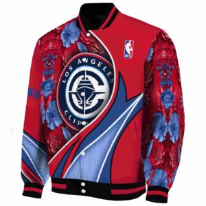 custom los angeles clippers floral print red jacket best selling jacketwow