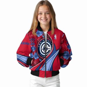 custom los angeles clippers floral print red jacket top rated jacketwow