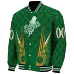custom los angeles dodgers shamrock pattern green jacket best selling jacketwow