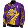 custom los angeles lakers floral print purple jacket best selling jacketwow