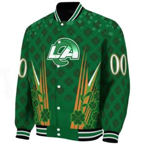 custom los angeles rams shamrock pattern green jacket best selling jacketwow