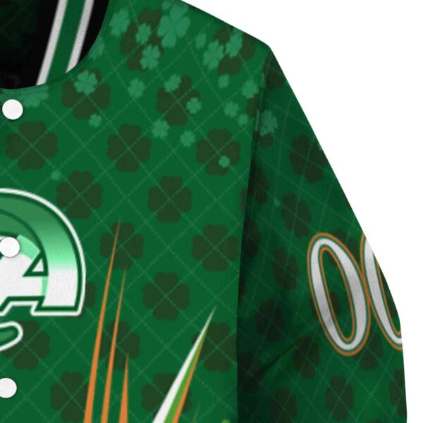 custom los angeles rams shamrock pattern green jacket premium grade jacketwow