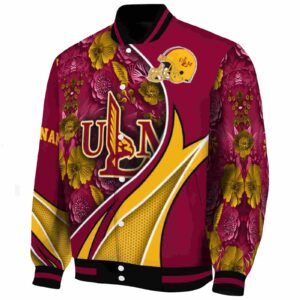 custom louisiana monroe warhawks floral print red jacket best selling jacketwow