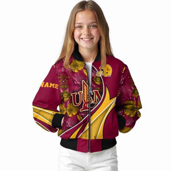 custom louisiana monroe warhawks floral print red jacket top rated jacketwow