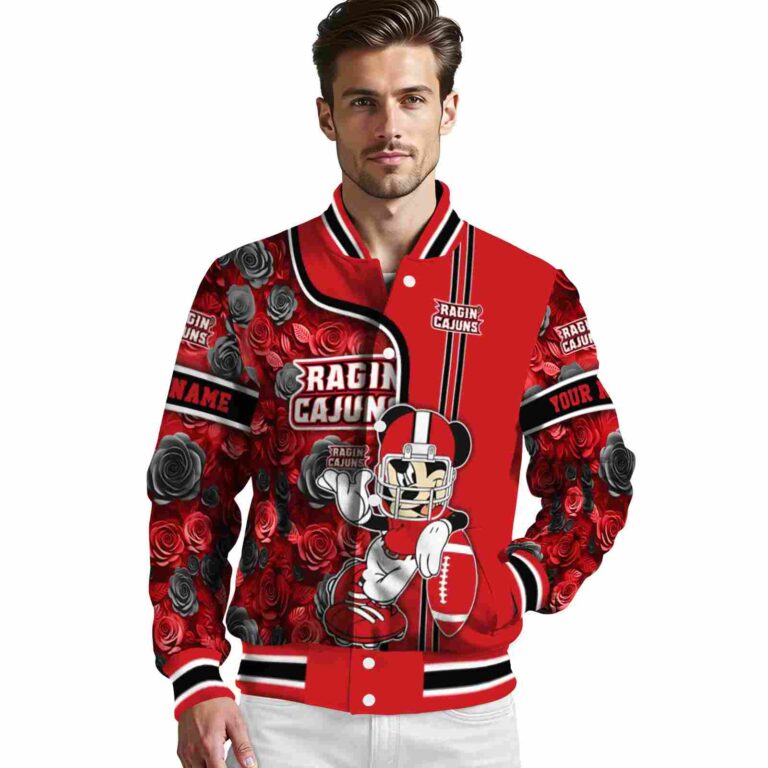 custom louisiana ragin cajuns rose mickey red jacket high quality jacketwow