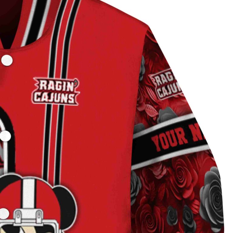 custom louisiana ragin cajuns rose mickey red jacket premium grade jacketwow