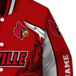 custom louisville cardinals flaming football red white jacket best selling jacketwow