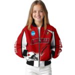 custom louisville cardinals flaming football red white jacket best selling jacketwow