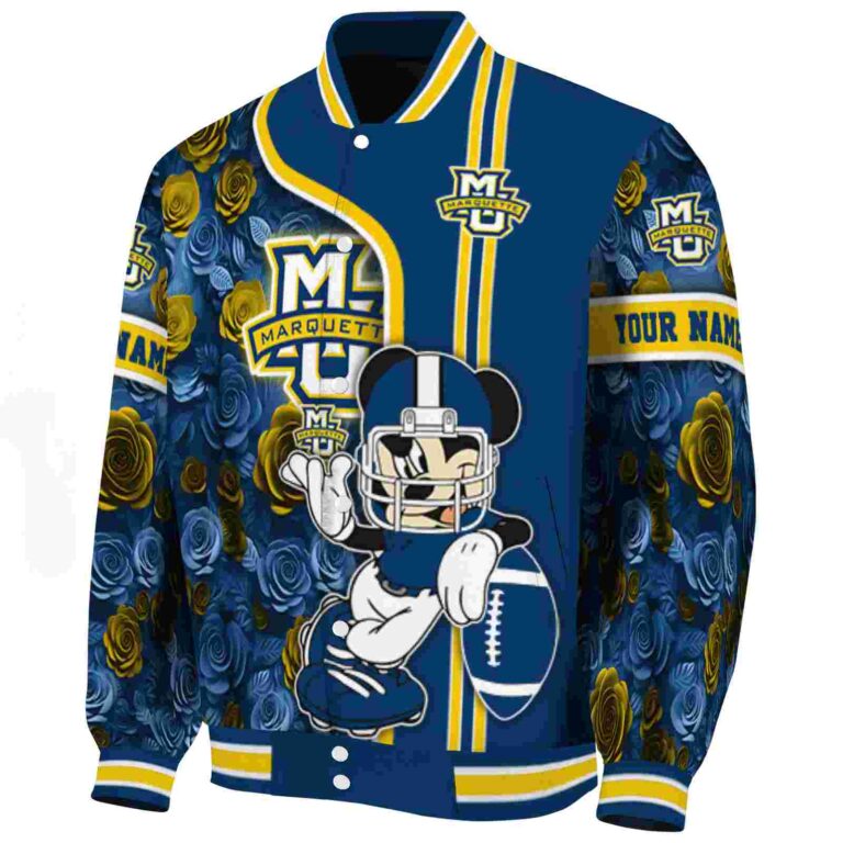 custom marquette golden eagles rose mickey blue jacket best selling jacketwow