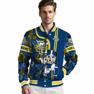 custom marquette golden eagles rose mickey blue jacket high quality jacketwow