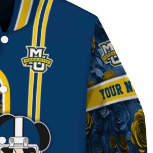 custom marquette golden eagles rose mickey blue jacket premium grade jacketwow