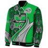 custom marshall thundering herd floral print green jacket best selling jacketwow