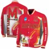 custom maryland terrapins flaming football red white jacket fashion forward jacketwow