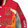 custom maryland terrapins flaming football red white jacket premium grade jacketwow