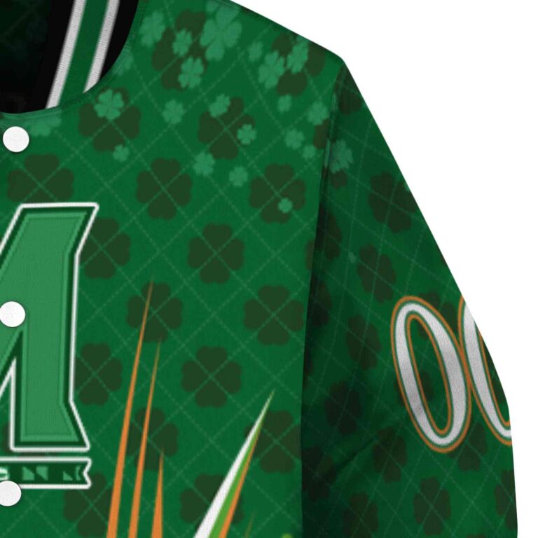 custom maryland terrapins shamrock pattern green jacket premium grade jacketwow