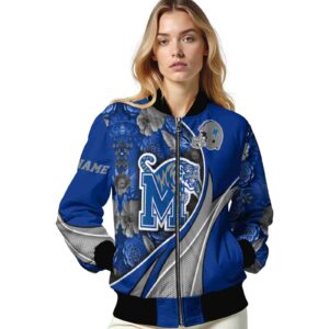 custom memphis tigers floral print blue jacket latest model jacketwow