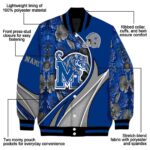 custom memphis tigers floral print blue jacket best selling jacketwow