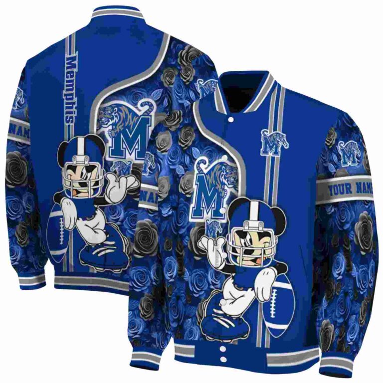 custom memphis tigers rose mickey blue jacket fashion forward jacketwow
