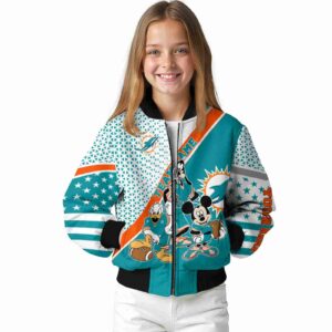 custom miami dolphins mickey donald goofy aqua white jacket top rated jacketwow