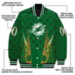 custom miami dolphins shamrock pattern green jacket best selling jacketwow