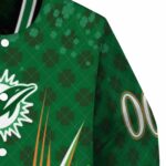 custom miami dolphins shamrock pattern green jacket best selling jacketwow