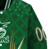 custom miami marlins shamrock pattern green jacket premium grade jacketwow