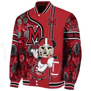 custom miami redhawks rose mickey red jacket best selling jacketwow