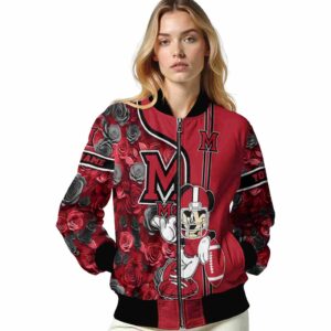 custom miami redhawks rose mickey red jacket latest model jacketwow