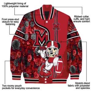custom miami redhawks rose mickey red jacket new arrival jacketwow