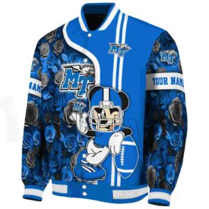custom middle tennessee blue raiders rose mickey blue jacket best selling jacketwow