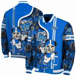 custom middle tennessee blue raiders rose mickey blue jacket fashion forward jacketwow