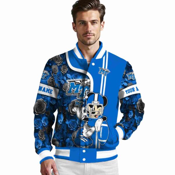 custom middle tennessee blue raiders rose mickey blue jacket high quality jacketwow