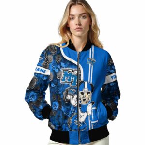 custom middle tennessee blue raiders rose mickey blue jacket latest model jacketwow
