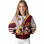 custom minnesota golden gophers mickey donald goofy maroon white jacket best selling jacketwow