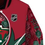 custom minnesota wild floral print red jacket best selling jacketwow