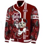 custom mississippi state bulldogs rose mickey maroon jacket best selling jacketwow
