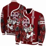 custom mississippi state bulldogs rose mickey maroon jacket best selling jacketwow