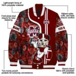 custom mississippi state bulldogs rose mickey maroon jacket best selling jacketwow