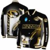 custom missouri tigers flaming football black white jacket fashion forward jacketwow