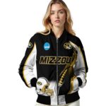 custom missouri tigers flaming football black white jacket best selling jacketwow