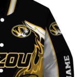 custom missouri tigers flaming football black white jacket best selling jacketwow