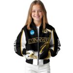 custom missouri tigers flaming football black white jacket best selling jacketwow