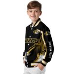 custom missouri tigers flaming football black white jacket best selling jacketwow