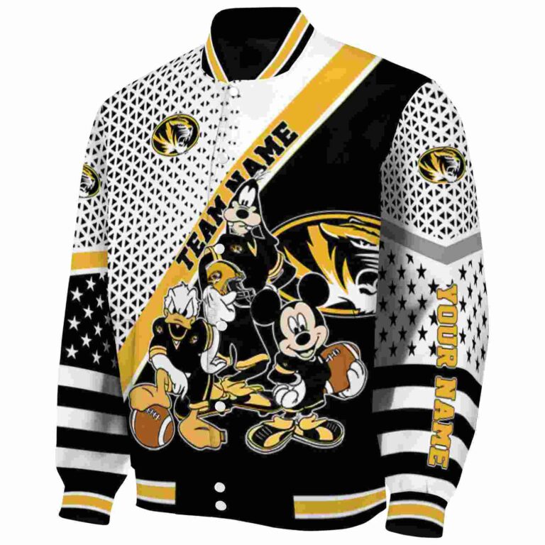 custom missouri tigers mickey donald goofy black white jacket best selling jacketwow