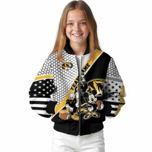 custom missouri tigers mickey donald goofy black white jacket top rated jacketwow