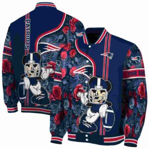 custom new england patriots rose mickey blue jacket fashion forward jacketwow