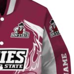 custom new mexico state aggies flaming football crimson white jacket best selling jacketwow
